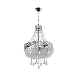 Lampada da soffitto Sare MDL3550 argento vetro decorato e pietre effetto cristallo EFFEZ