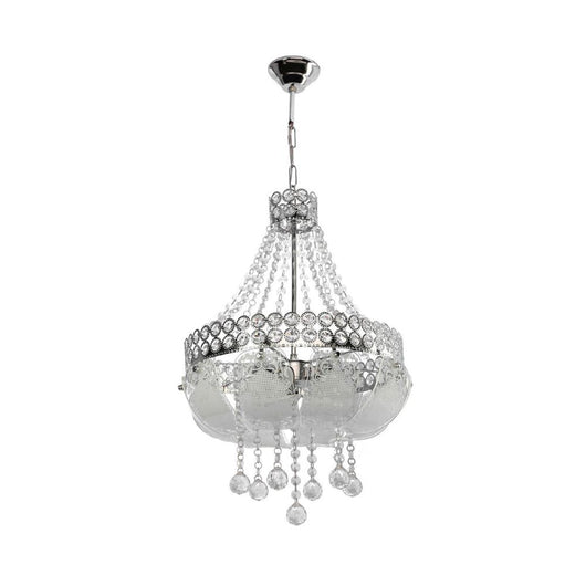 Lampada da soffitto Sare MDL3550 argento vetro decorato e pietre effetto cristallo EFFEZ