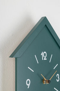 4x Orologio da parete verde 24x5,5x37,5h in legno