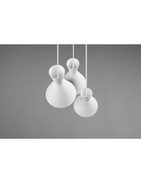 Lampadario Rotondo Enzo 3xE27 Bianco Opaco Trio Lighting