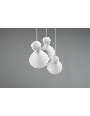 Lampadario Rotondo Enzo 3xE27 Bianco Opaco Trio Lighting