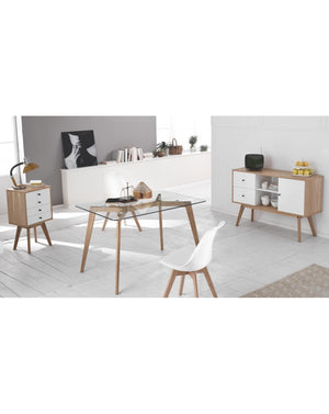 4x Sedia nordic Carlotta bianca STS