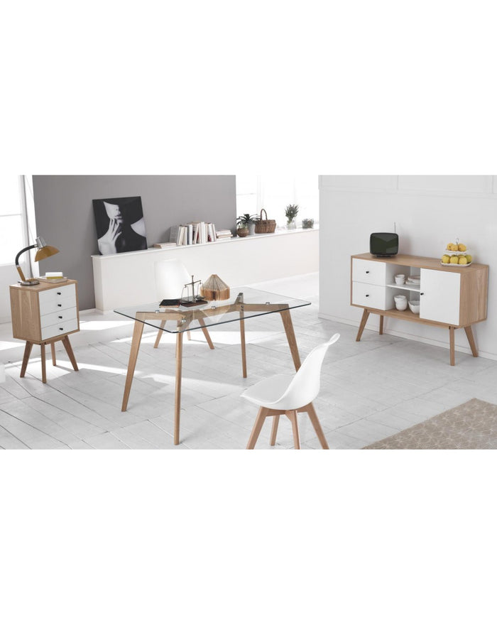 4x Sedia nordic Carlotta bianca STS