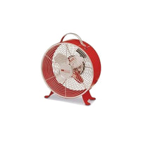 Ventilatore da terra in metallo Design Vintage d. 20 cm 4 pale ROSSO