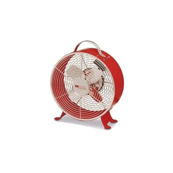 Ventilatore da terra in metallo Design Vintage d. 20 cm 4 pale ROSSO