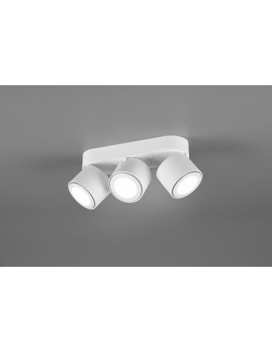 Plafone 3 Spot Doppia Emissione Led L27 cm Taurus Bianco Trio Lighting