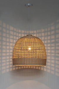 2x Lampadario naturale D.53x48.5h in fibre naturali