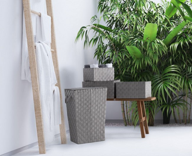 4x Biancheria intreccio nylon beige 40x30x60h