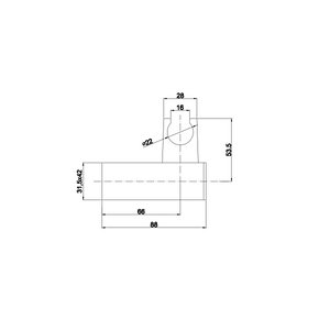 Supporto doccetta a muro quadrato in abs cromato