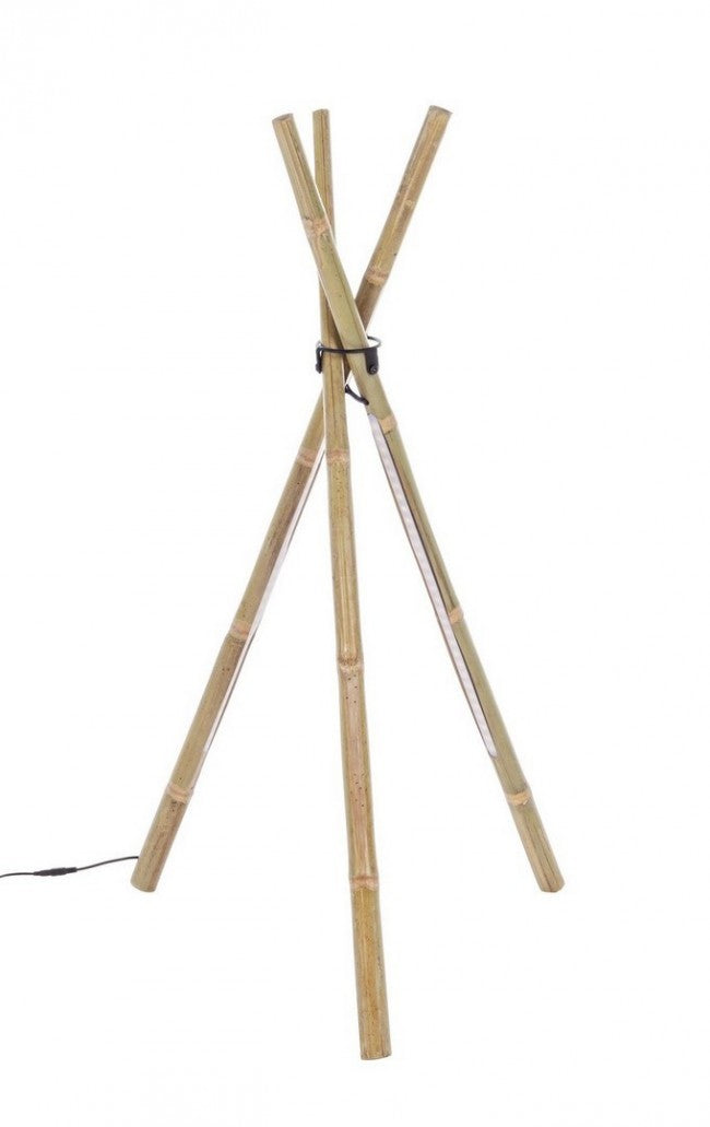 2x Lampada treppiede bamboo 51x47x109h