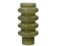 Vaso in vetro rosmarino verde 18x34 cm