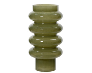 Vaso in vetro rosmarino verde 18x34 cm