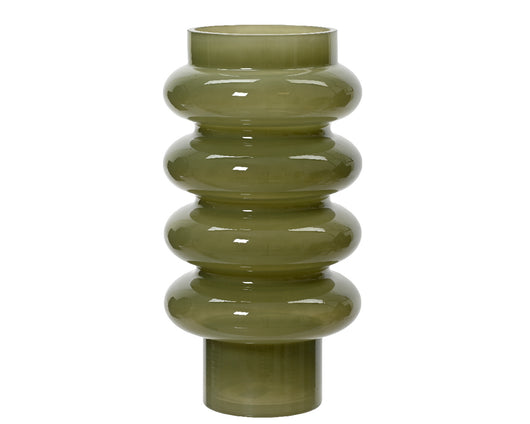 Vaso in vetro rosmarino verde 18x34 cm