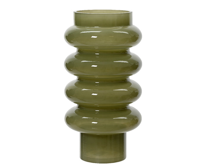 Vaso in vetro rosmarino verde 18x34 cm