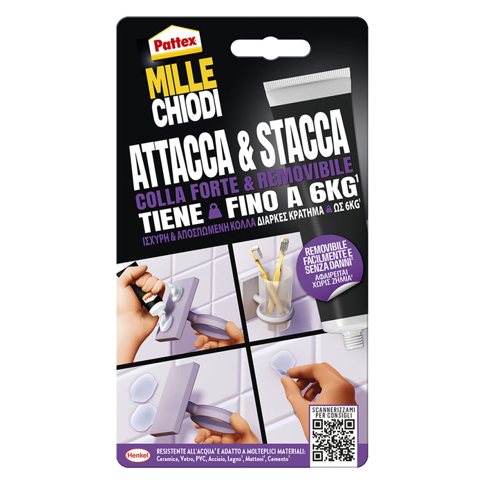 Adesivo trasparente attacca e stacca 44 g