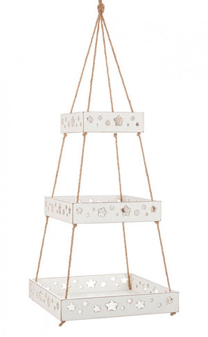 2x Vassoio Sospeso Hilaris 3P Rett Bianco