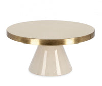 2x Alzata decorativa oro beige D.30x14h