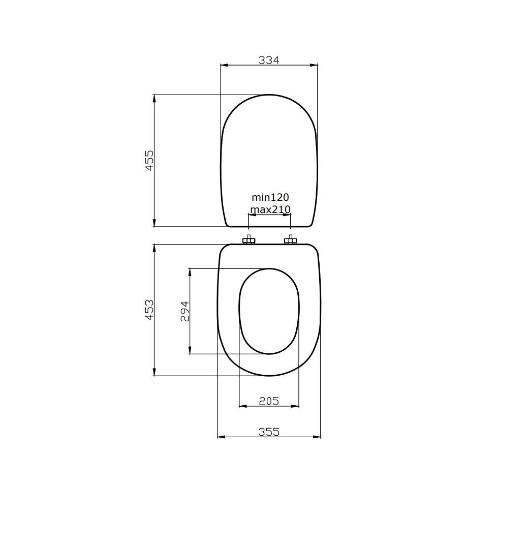 Copriwater in MDF FSC compatibile modello Diana
