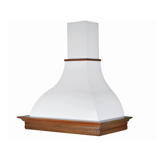 Cappa cucina rustica RAFFAELLO con cornice in legno intarsio cm 90