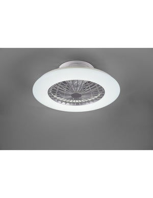 Ventilatore Lampadario Led Dimmerabile Stralsund Alluminio Trio Lighting