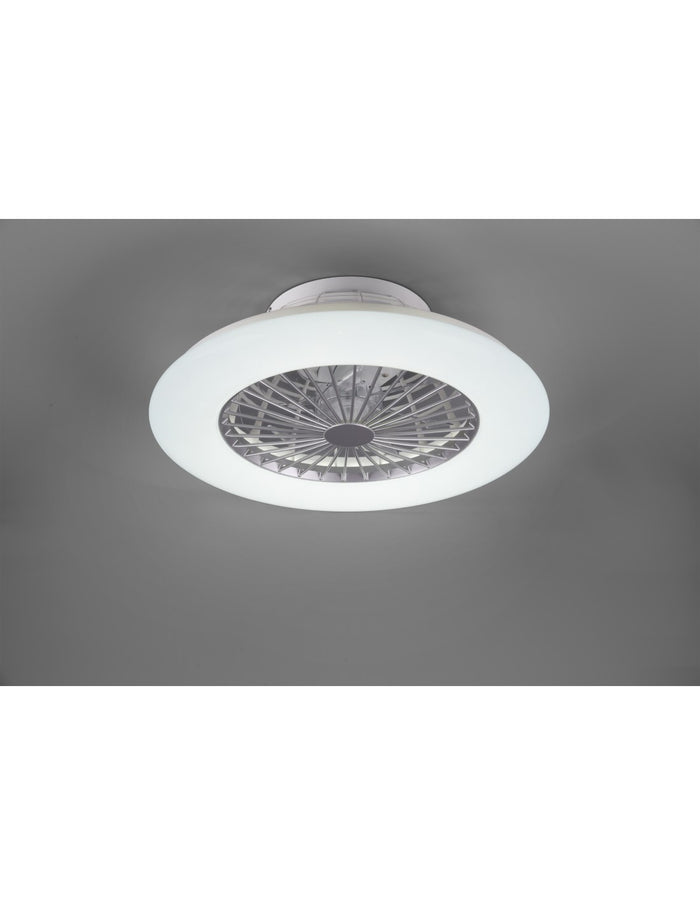 Ventilatore Lampadario Led Dimmerabile Stralsund Alluminio Trio Lighting