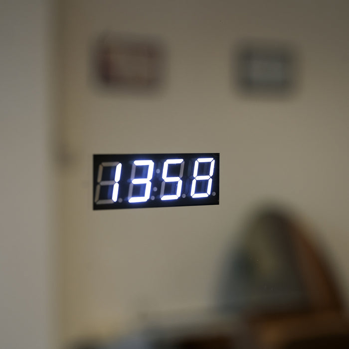 Specchio led 100x70 con lente e orologio