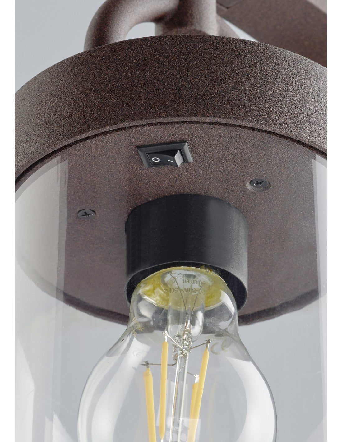 Palo Da Esterno Sambesi Ruggine H100 cm Sensore Crepuscolare IP44 Trio Lighting