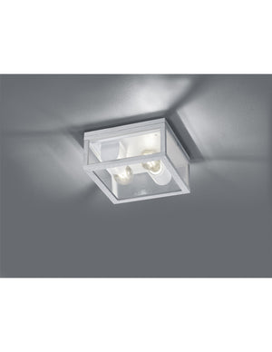 Lampada da Soffitto Garonne Zincato IP44 2xE27 Trio Lighting