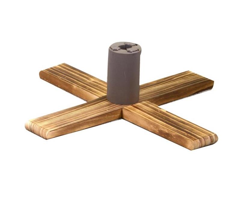 Base albero legno regolabile naturale quadro 3 misure cm54x54h16