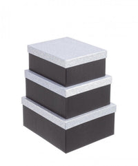 8x Set3 Scatola Glitter Nero