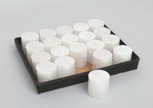 Display Candela Cm.20 Bianca Glitter decorazione di Natale