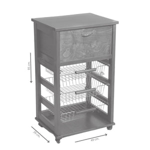 Carrello portapane 85x49x39 cm