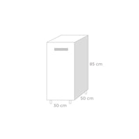 Mobile per cucina Bianco Frassinato 1 anta Cm 30x50xH 85