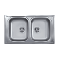 Lavello da incasso 86x50 2 vasche SAXT322A EFFEZ