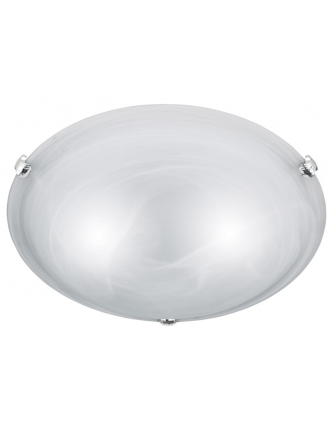 Plafoniera 2 Luci Vetro Bianco Adrian Ø40 cm Trio Lighting