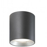 Lampada da soffitto in alluminio pressofuso, diffusore in vetro trasparente, consumo 12W, flusso luminoso 1040 lumen, luce calda grafite
