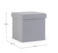 4x Pouf grigio in bouclé 38a x 38b x 38h