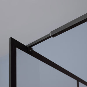 Parete doccia walk in 90 cm nera