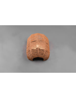 Applique Runa Nero E Diffusore Sisal Marrone Trio Lighting
