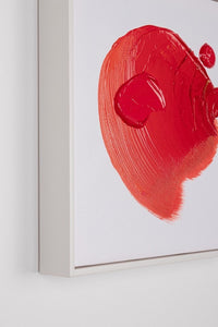 2x Dipinto trilix rosso 30x30x4,5h tela