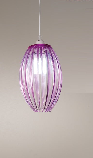 Lampada in Metallo Violetto 18x18x28 cm