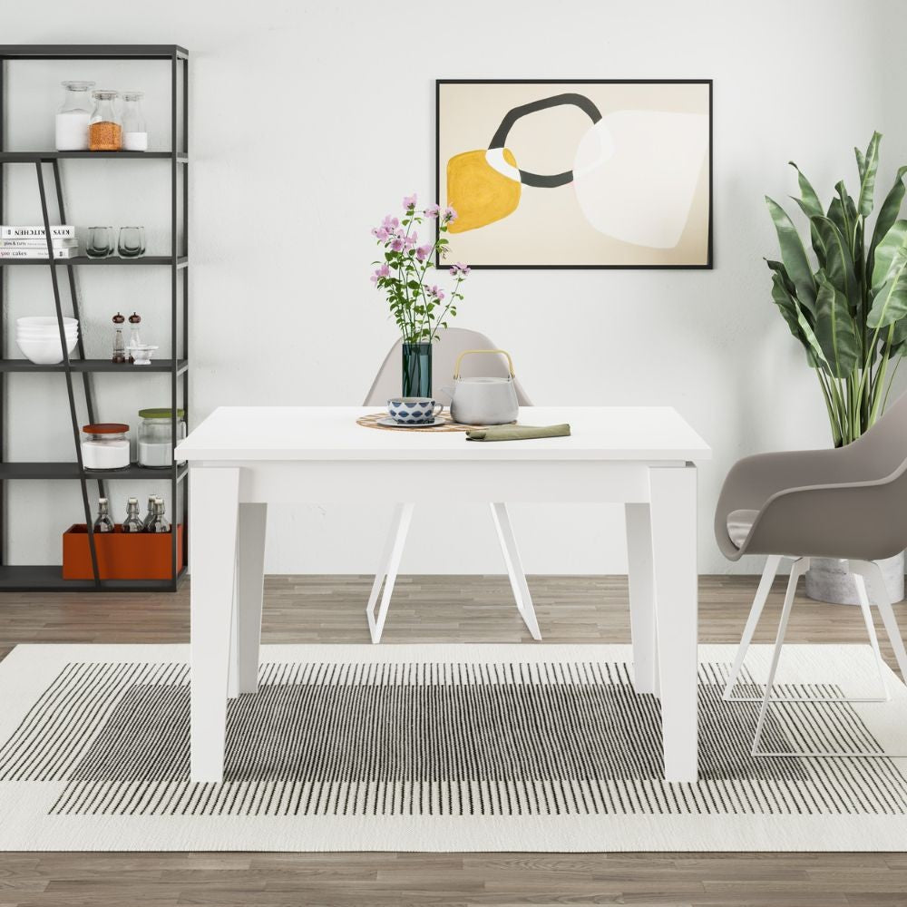 Tavolo allungabile bianco 120x80 cm