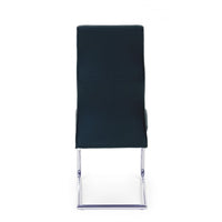 Sedia salotto in ecopelle Nero THELMA 44x58x h104 cm