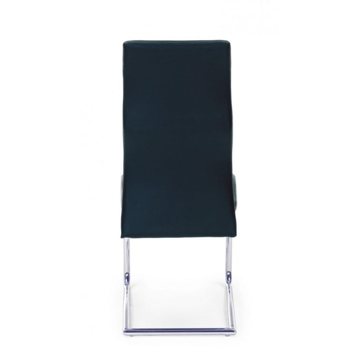 Sedia salotto in ecopelle Nero THELMA 44x58x h104 cm