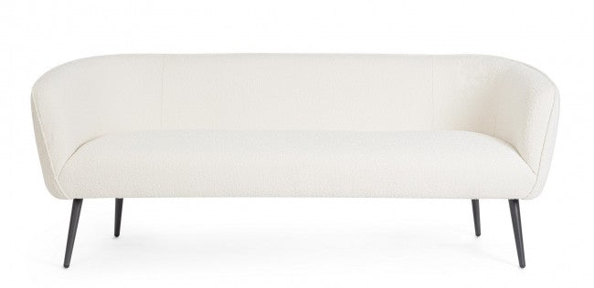 Divano 3 posti bianco boucle 175x70x68