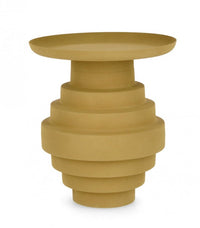 Tavolino senape D.35.5 x 40h in acciaio