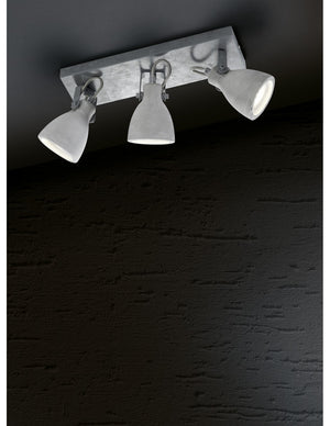 Lampada Calcestruzzo 3 Spot Orientabili Concrete Trio Lighting