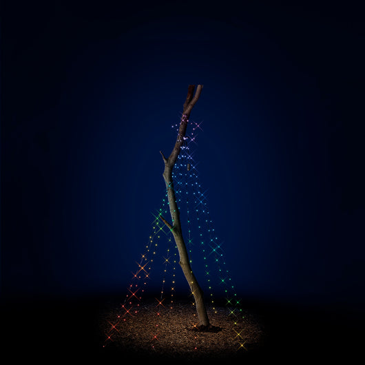 Luci Danzanti Stella Cadente Cambio Colore Esterni H 270 Ø 28 cm