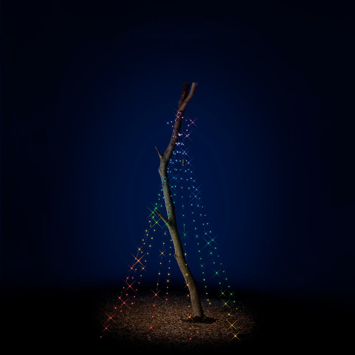 Luci Danzanti Stella Cadente Cambio Colore Esterni H 270 Ø 28 cm