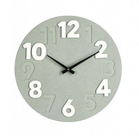 4x Orologio da parete salvia D.40x4,5h in legno